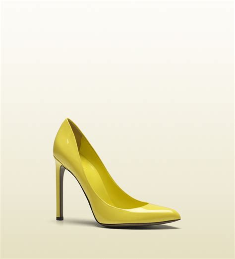 gucci yellow pumps|gucci high heels pumps.